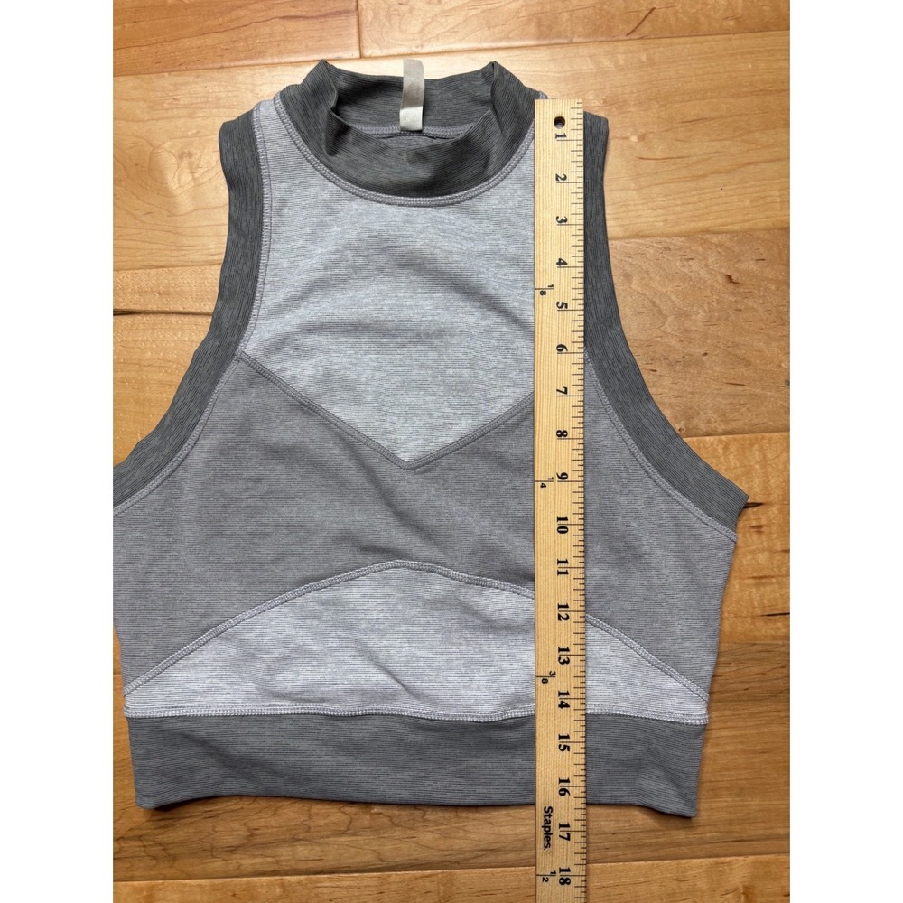 FP Movement Crop Top Women XS Gray Space Dye Seamless Mock Neck Active Tank - Picture 7 of 8